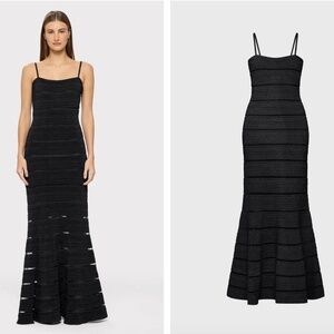NEW HERVE LEGER STITCHED BANDAGE GOWN XXS